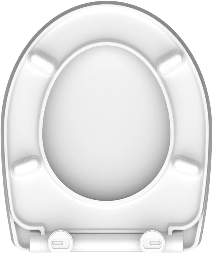 SCHÜTTE WC-Sitz Duroplast HG HAPPY ELEPHANT, Hochglänzender Toilettensitz mit Absenkautomatik, Schne