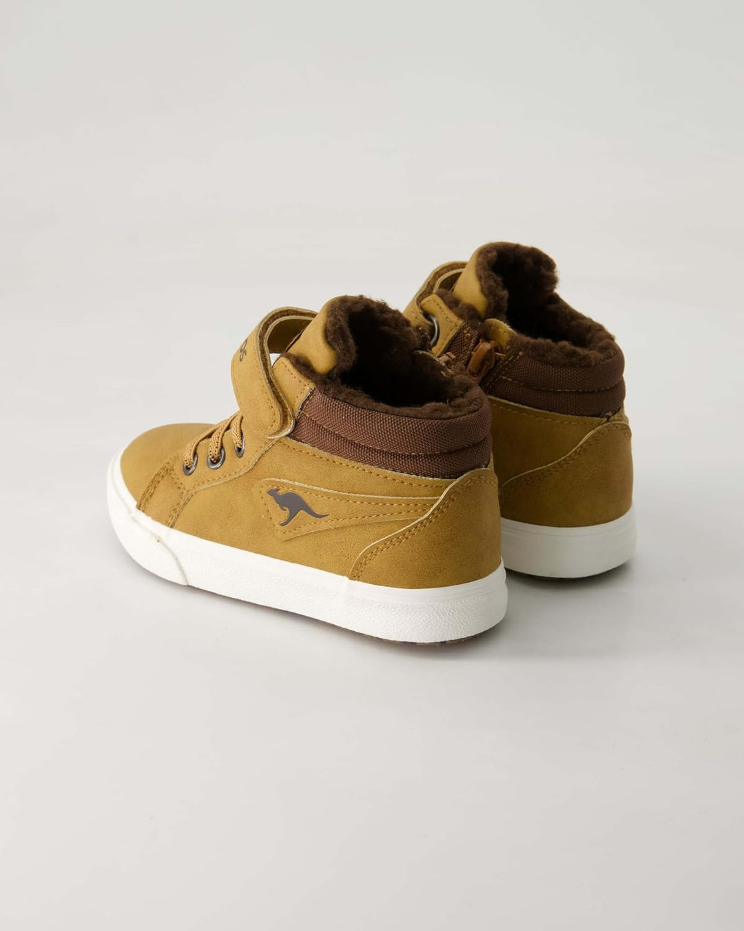 KangaROOS Unisex Kinder KAVU Iii Sneaker 21 EU Tan Yellow Coffee, 21 EU Tan Yellow Coffee