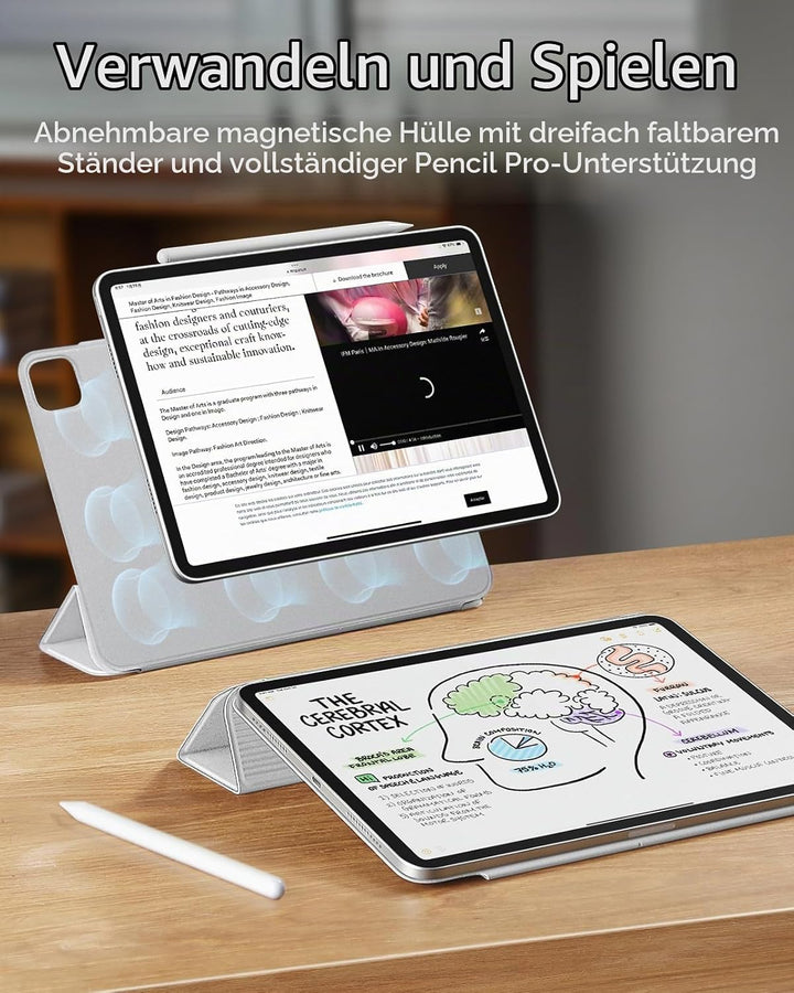 ESR für iPad Pro 13 Zoll Hülle M5/M4 (2025/2024), magnetische Befestigung, dünne Trifold Ständerhüll