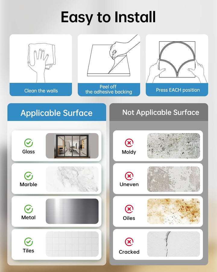 Soundsbay 12 St. Akustikplatten Selbstkleben, Schallschutz Schallabsorber, Akustikpaneele aus Polyes