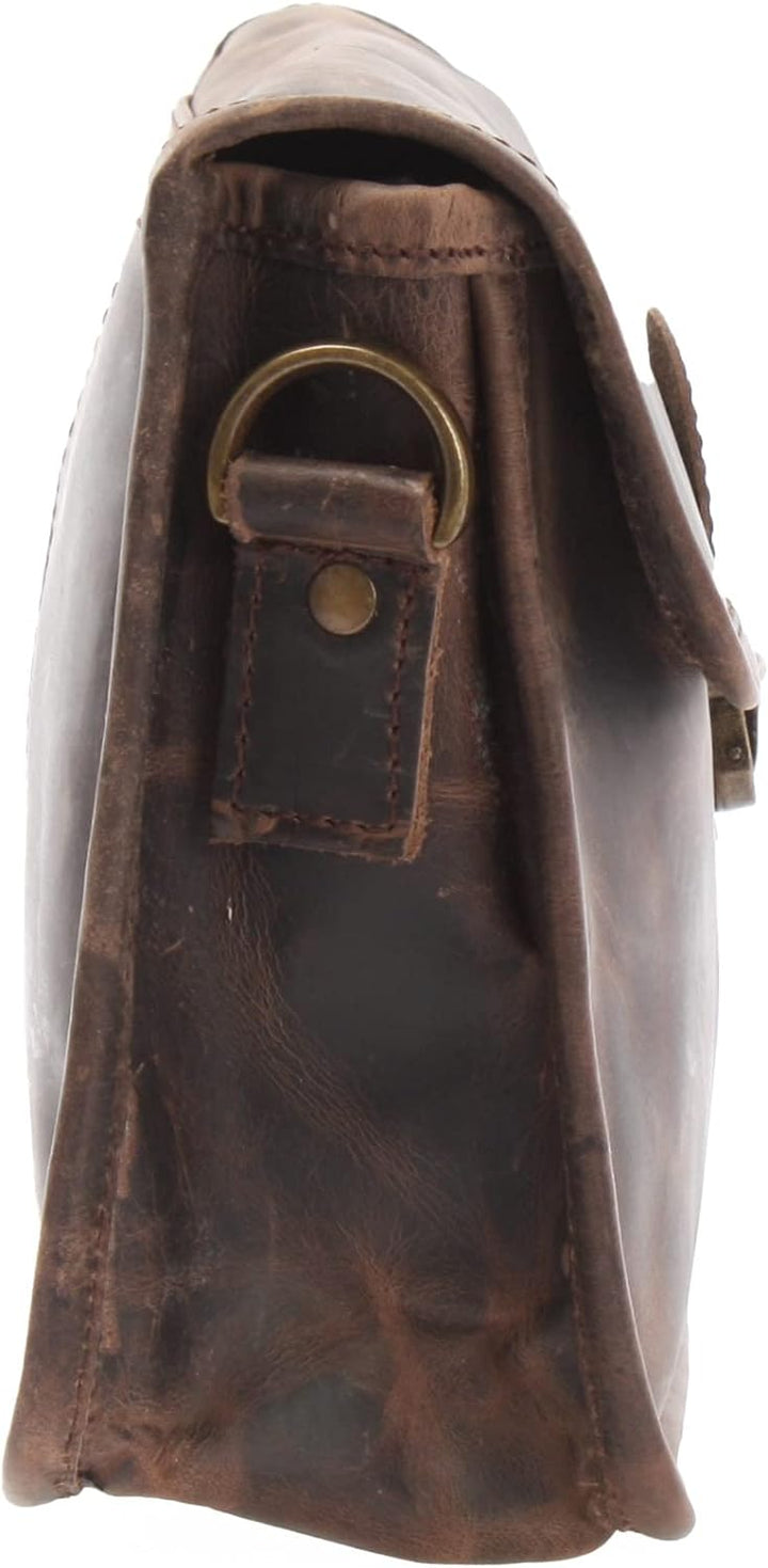 LECONI kleine Schultertasche Umhängetasche Damen Ledertasche Handtasche echtes Rindsleder 26x20x8cm