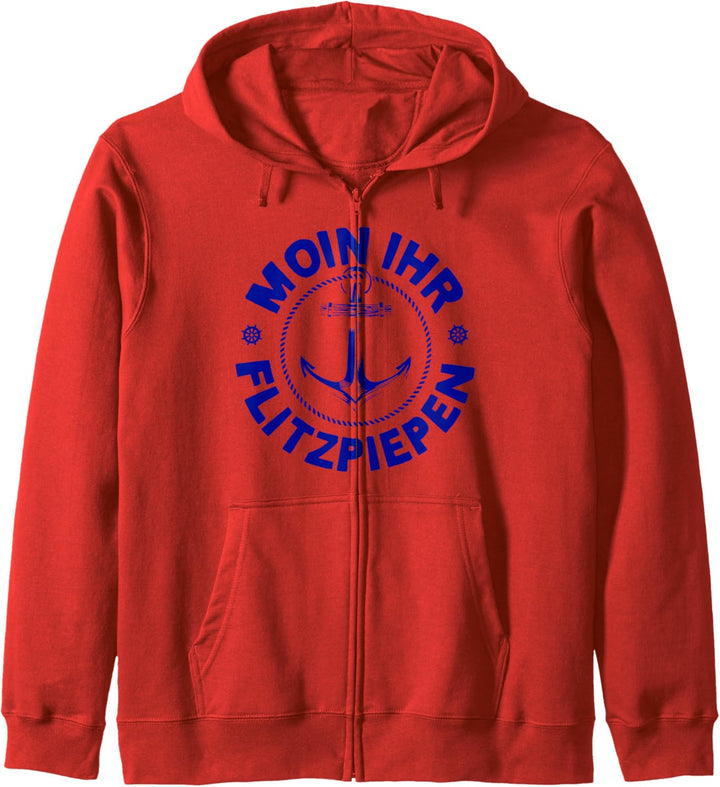 Moin Ihr Flitzpiepen Typisch Norddeutsch Anker Plattdeutsch Kapuzenjacke