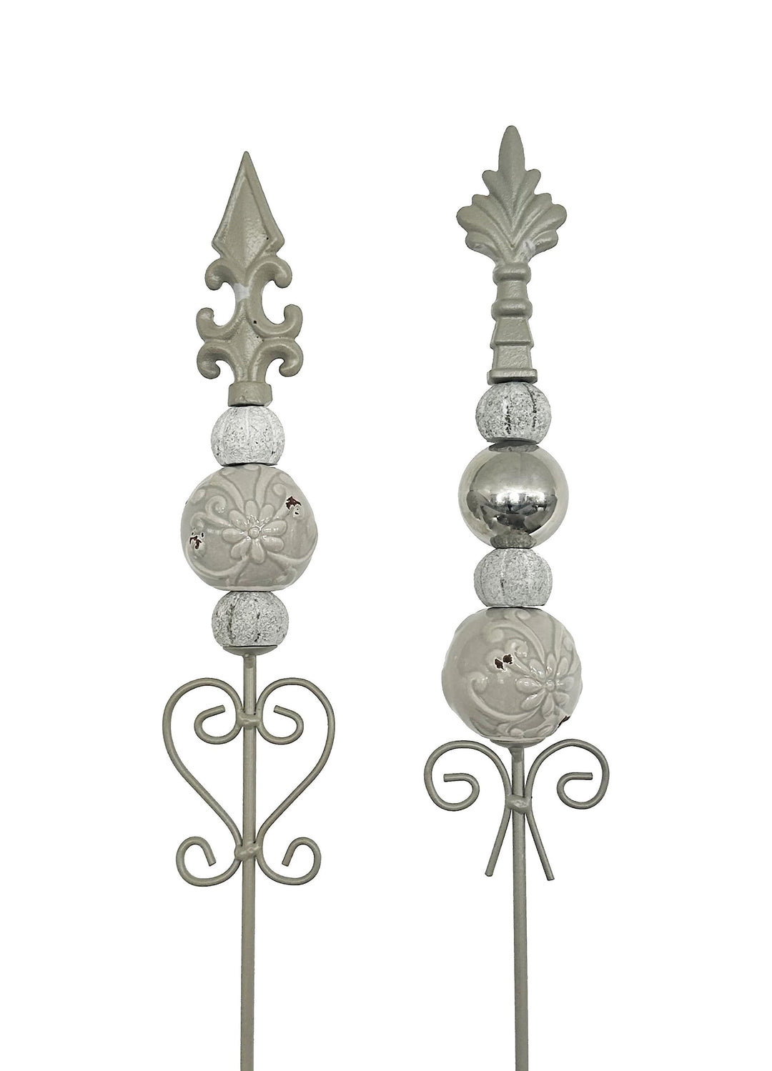 Metall Stecker FRANZÖSISCHE Lilie 2Stück 100cm Gartenstecker Blumenstecker Gartendeko