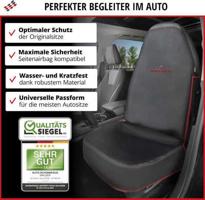 WALSER Auto Schonbezug Vordersitz Guardian, Qualitätssieger Sehr Gut* Sitzschoner Auto, 1 Stück Auto