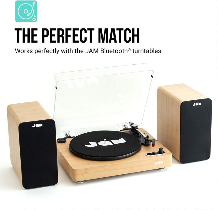 Jam Bluetooth Bookshelf Speakers - Kompaktes, netzbetriebenes Doppellautsprechersystem, Aux-in-Funkt