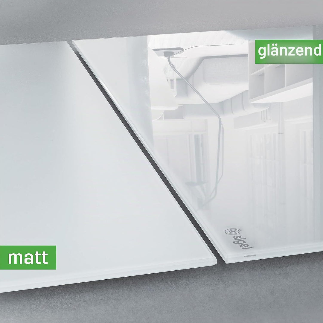 SIGEL GL288 Premium Glas-Magnettafel 91x46 cm, Design Botanic hochglänzend, TÜV geprüft, einfache Mo
