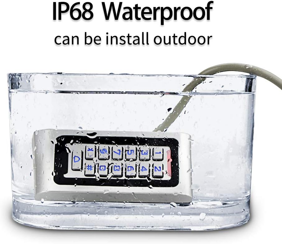 KDL RFID-Zutrittskontrollsystem-Kit wasserdichte Bedientastatur mit elektrischem 12-V-DC-Türschloss,