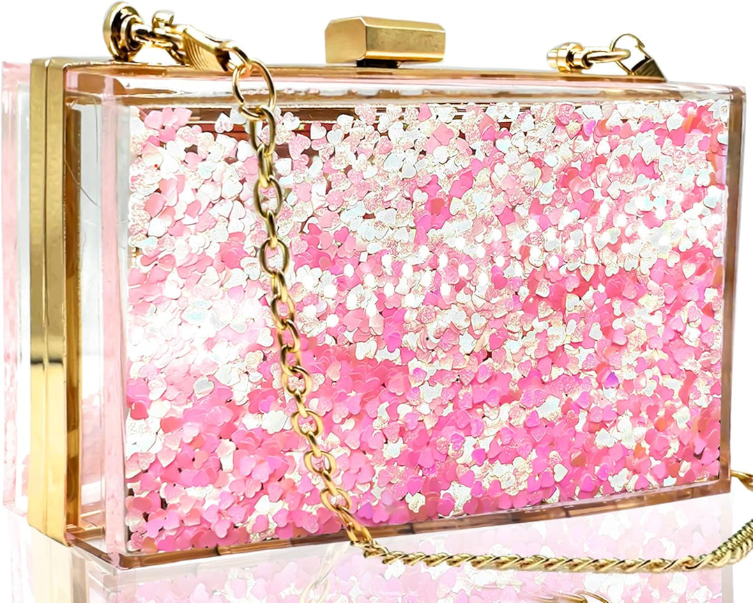 JeVenis Transparente Abendtaschen Transparente Kupplung Klarer Geldbeutel Clear Clutch Acryl Durchsi