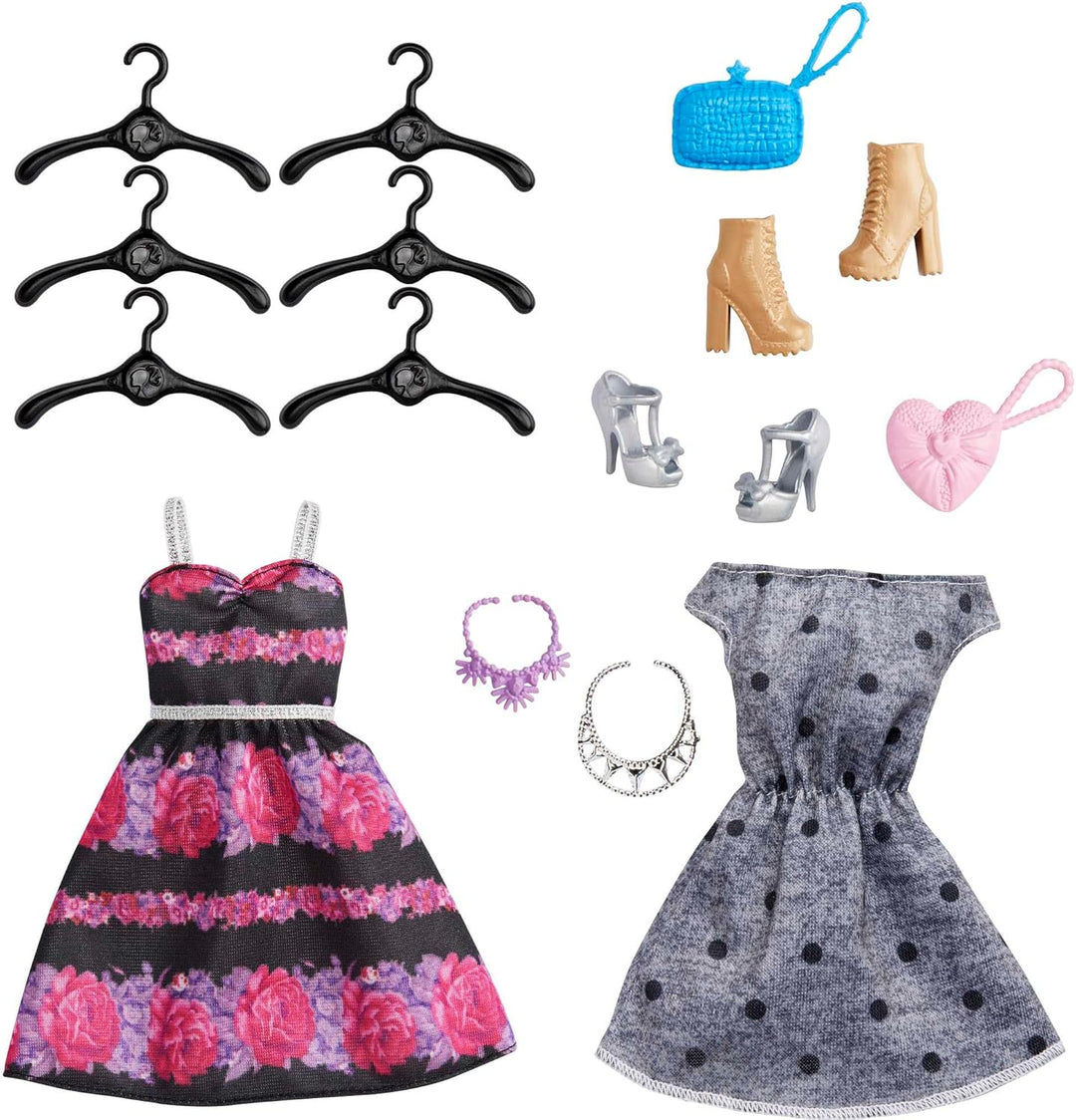 Barbie GBK12 - Traum Kleiderschrank mit Puppe und Puppenzubehör, Spielzeug ab 3 Jahren, Mehrfarbig S