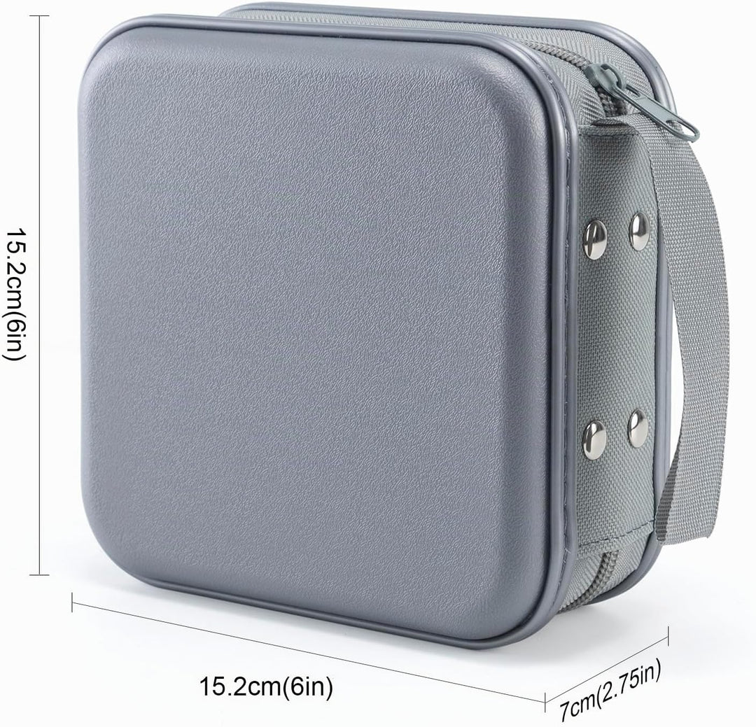 UENTIP CD-Hülle mit 48 Kapazitäten, tragbare DVD-Hülle aus Hartplastik, CD-Organizer, Brieftasche, s