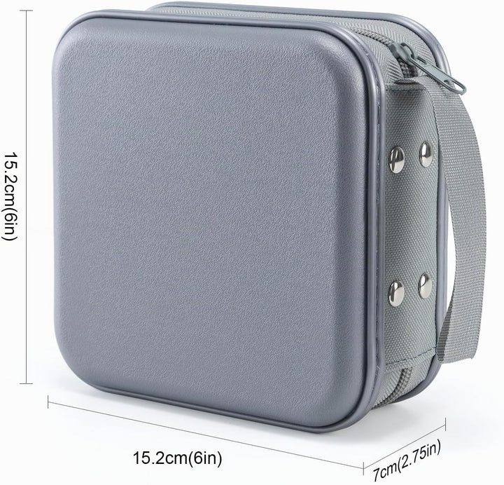 UENTIP CD-Hülle mit 48 Kapazitäten, tragbare DVD-Hülle aus Hartplastik, CD-Organizer, Brieftasche, s