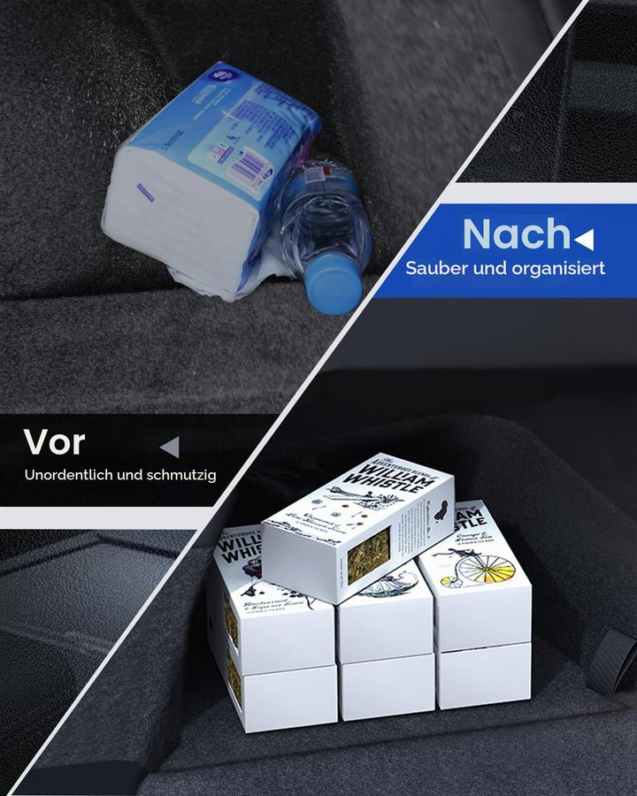 Kofferraum Organizer 2 Pcs für Tesla Model 3 2024-2025 TPE Kofferraum Aufbewahrungsbox mit Beflockun