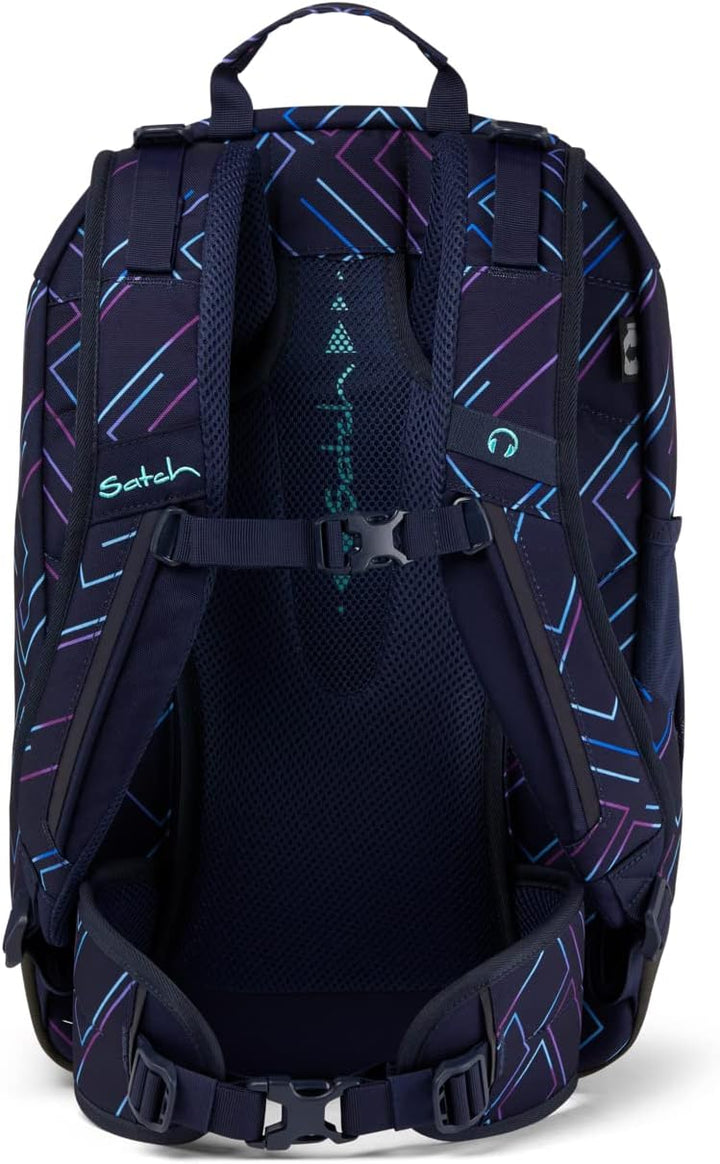 Satch Pack Schulrucksack Set 2tlg. inkl. Schlamperbox (Purple Laser) Purple Lazer, Purple Lazer