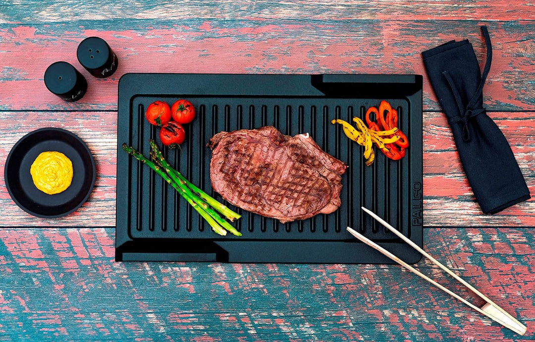 Silverline GRP 100 Grillplatte Bratplatte Grillpfanne Gusseisen Induktion