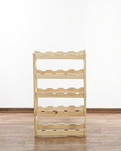 MODO24 Weinregal, Holz, unbehandelt, 43,5 x 25 x 70 cm,