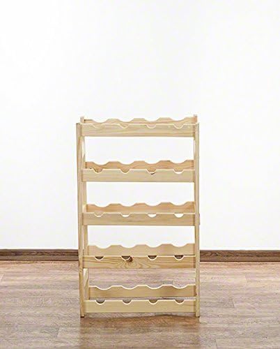 MODO24 Weinregal, Holz, unbehandelt, 43,5 x 25 x 70 cm,