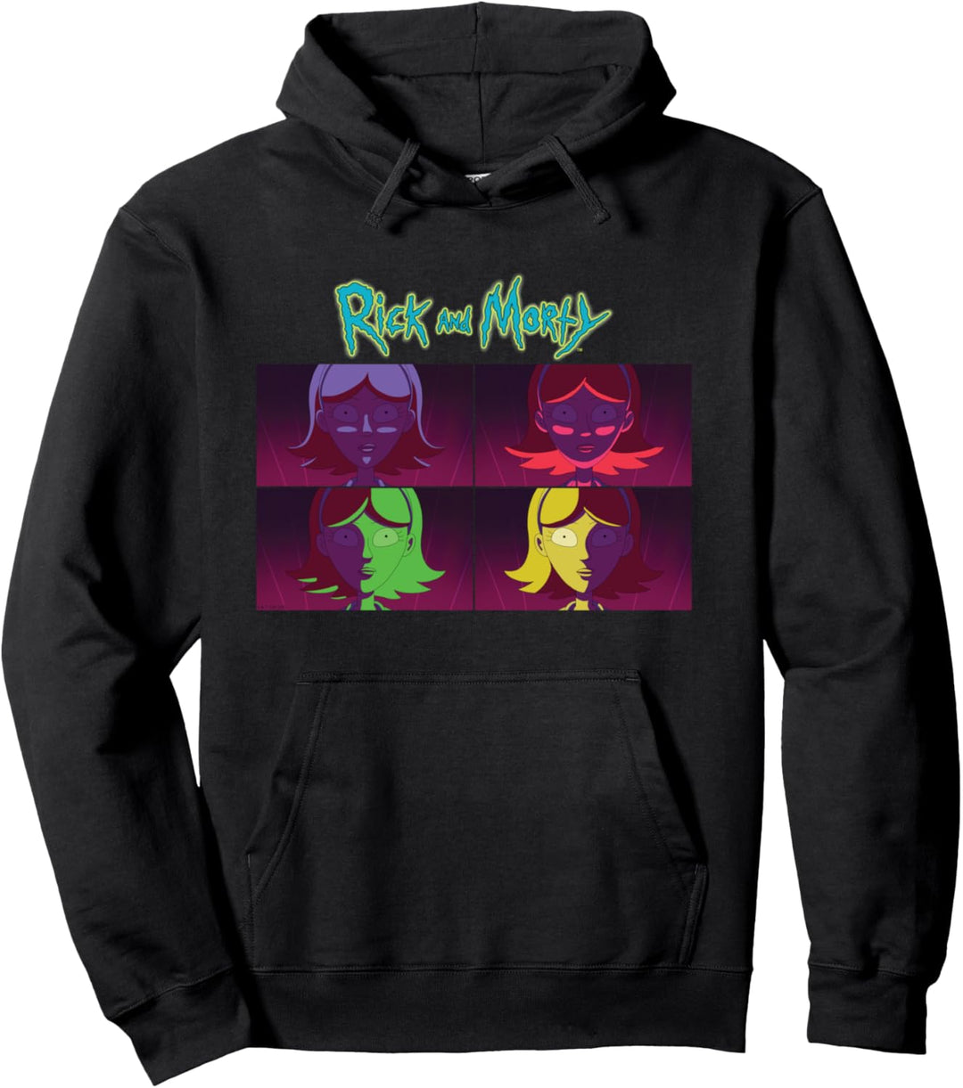 Rick and Morty Many Faces of Jessica W. Pullover Hoodie