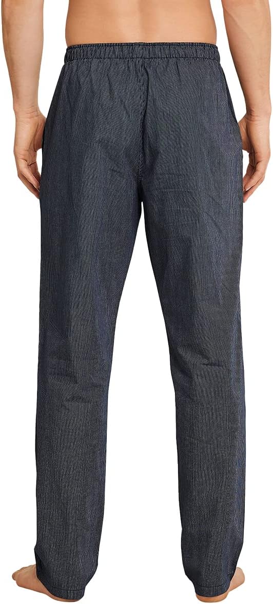 Schiesser Herren Lange Schlafhose Web - Mix + Relax Pyjamaunterteil (1er Pack) 50 Dunkelblau_163842,