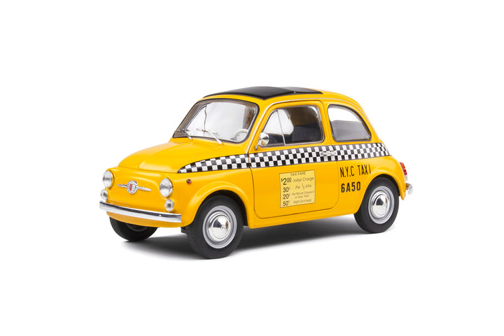Solido FIAT 500 Taxi NYC, Baujahr 1965, Modellauto, Massstab 1:18, gelb S1801407