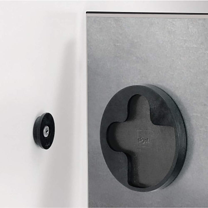 SIGEL GL120 Premium Glas-Magnettafel 60 x 40 cm schwarz hochglänzend, TÜV geprüft, einfache Montage,