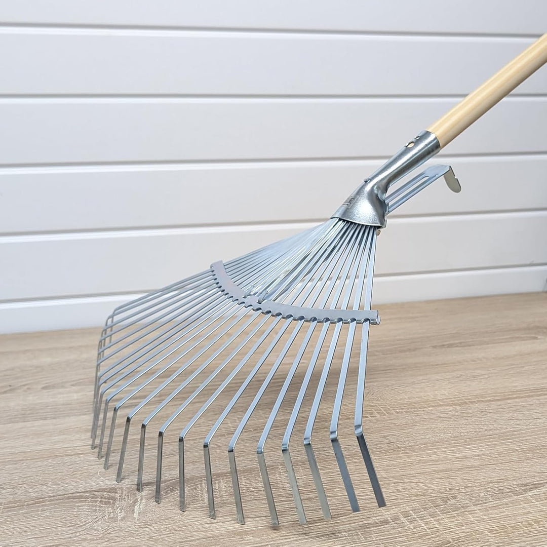 Garten Gerät Harke Rasen Boden Erde Rechen Metall Zinken Gartenrechen mit und ohne Holz Stiel (Reche