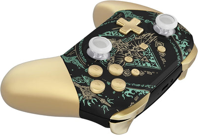 eXtremeRate Griff Hülle Set kompatibel mit Nintendo Switch Pro Controller, DIY-Ersatz Front Case/Bac