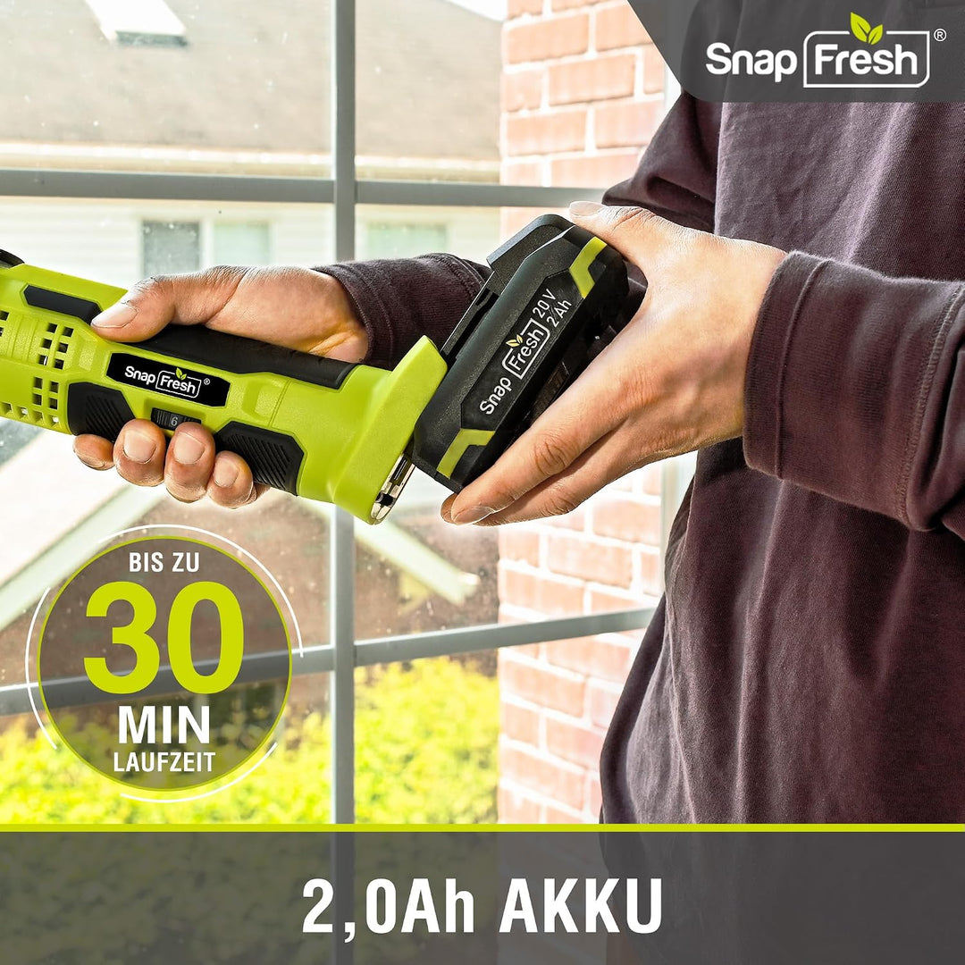 SnapFresh 20V Akku Multifunktionswerkzeug, Oszillierendes mit 6 Geschwindigkeitsstufen, 2,0Ah Akku &amp;