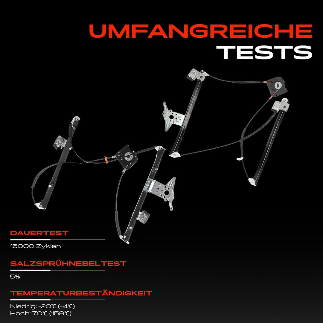 Frankberg 2x Fensterheber Elektrisch 2/3-Türer ohne Motor Vorne Links Rechts Kompatibel mit Lupo 6X1