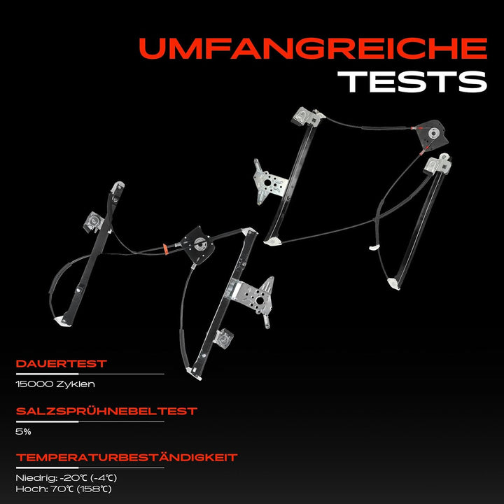 Frankberg 2x Fensterheber Elektrisch 2/3-Türer ohne Motor Vorne Links Rechts Kompatibel mit Lupo 6X1