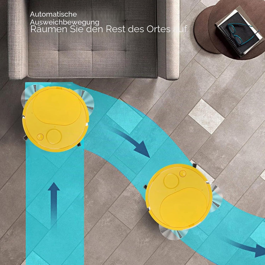 Roboter Staubsauger, USB Lade Mini Smart Kehrroboter, Wischroboter Staubsauger für Holzböden, Fliese