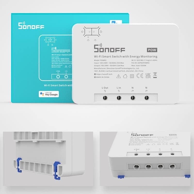 SONOFF POW R3 25A Energiemessung WiFi Smart Switch Überlastschutz Energieeinsparung Reichweite in Sp