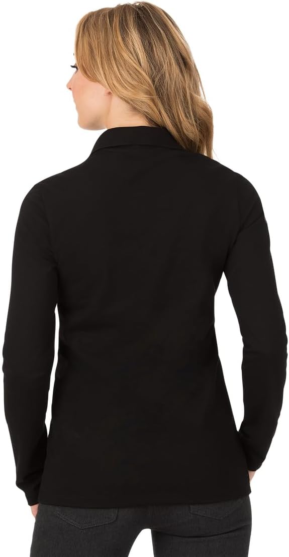 Trigema Langarm Poloshirt 3XL Schwarz, 3XL Schwarz
