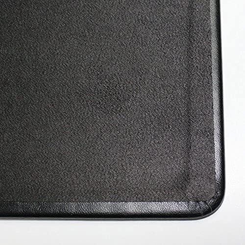 Schreibtischauflage mit Mousepad aus schwarzem glattem Vollrindleder