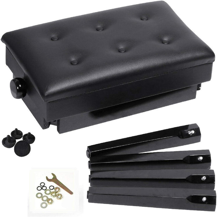 Allright Klavierhocker Keyboard Bank Klavierbank Keyboardbank Schminkhocker Hocker mit Stauraum Schw