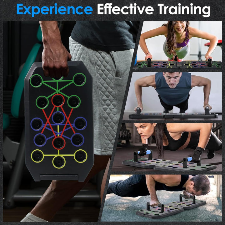 Push-Up Liegestütz-Brett,Liegestütze mit Griff mit Zähl-Timer,Faltbares Multifunktions Fitness-Board