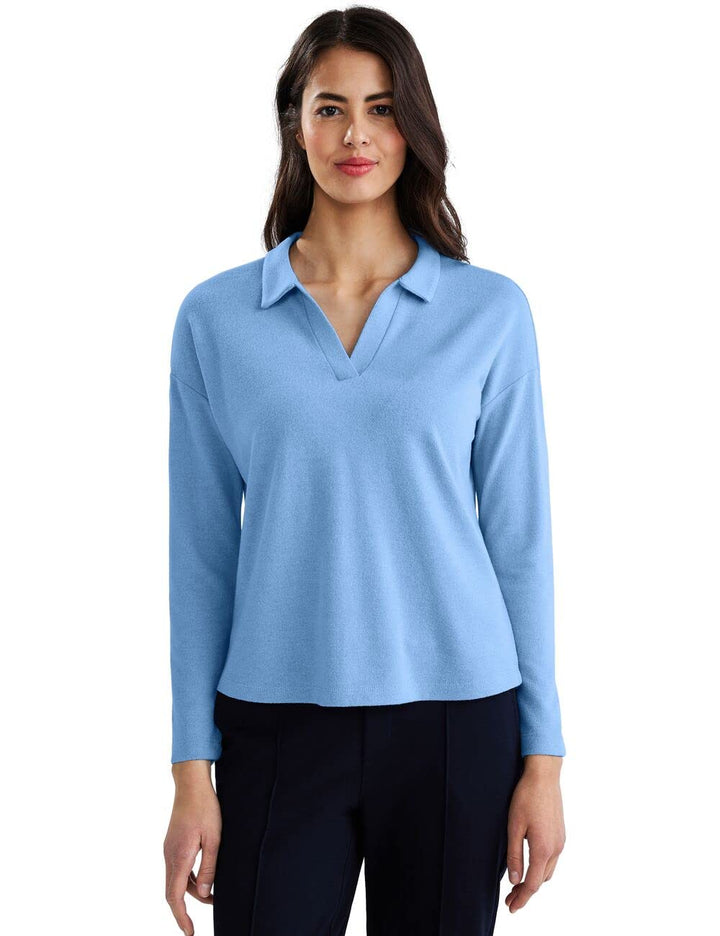 Street One Damen Poloshirt 38 Bay Blue Melange, 38 Bay Blue Melange