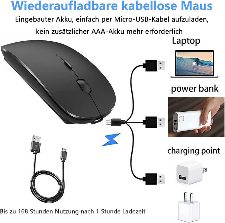 LEAPEST Kabellose Bluetooth Maus für MacBook Pro/Air/Mac/iPad/Laptop/Desktop/Mac/PC/Computer/Telefon