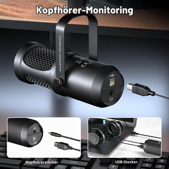 aokeo AK-60s 192kHz/24bit USB Gaming PC Mikrofon