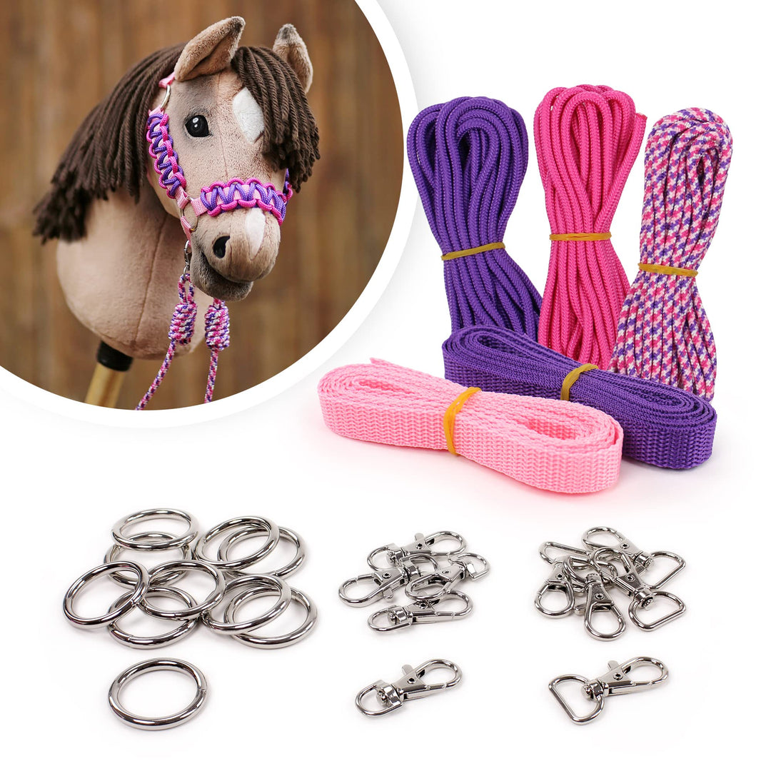 Hobby Horse Halfter Materialset lila/pink (Anleitung separat erhältlich)