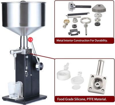 SUSEMSE Abfüllmaschine manuell mit Skala 5 bis 50ml, paste Flüssigkeitsabfüllmaschine flaschenfüller