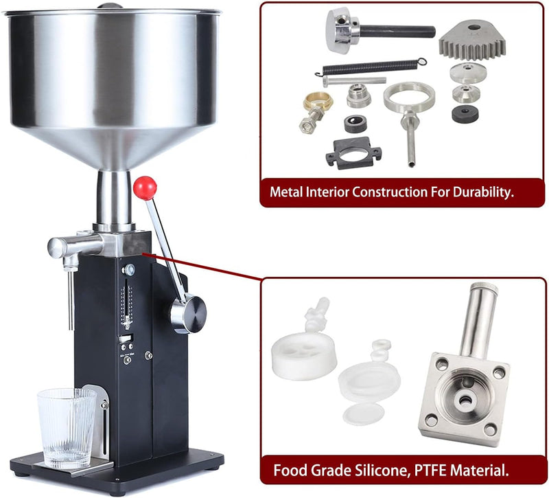 SUSEMSE Abfüllmaschine manuell mit Skala 5 bis 50ml, paste Flüssigkeitsabfüllmaschine flaschenfüller