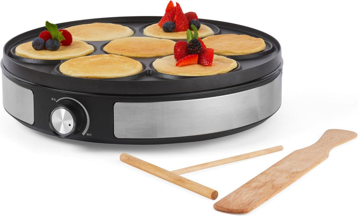 Petra 2-in-1-Crêpes-Maschine – Pfannkuchenmaschine, 1 grossen Crêpe oder 7 Mini-Pfannkuchen herstell