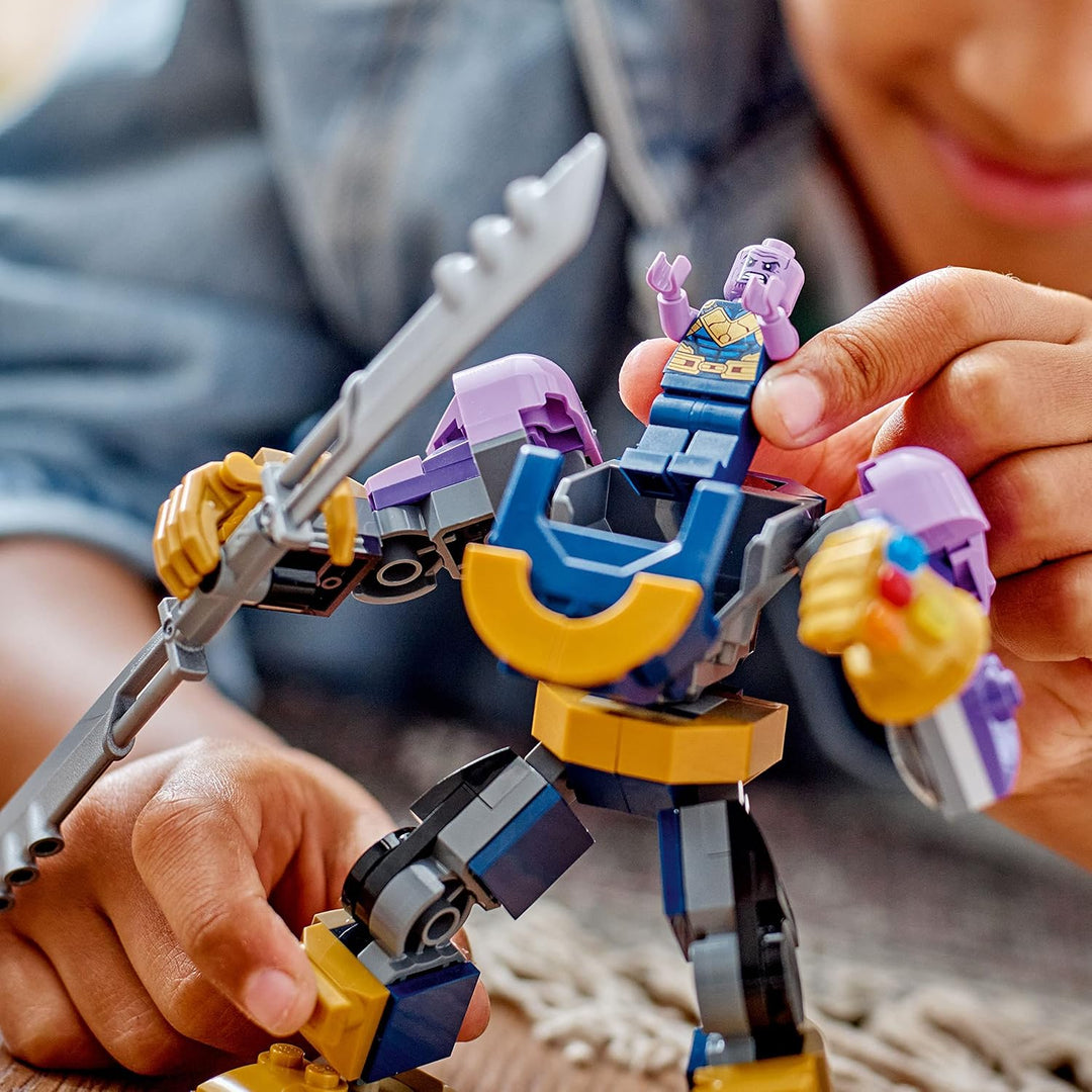 LEGO Marvel Thanos Mech Armor 76242 Avengers Actionfiguren-Set, Bauspielzeug mit Infinity Gauntlet &