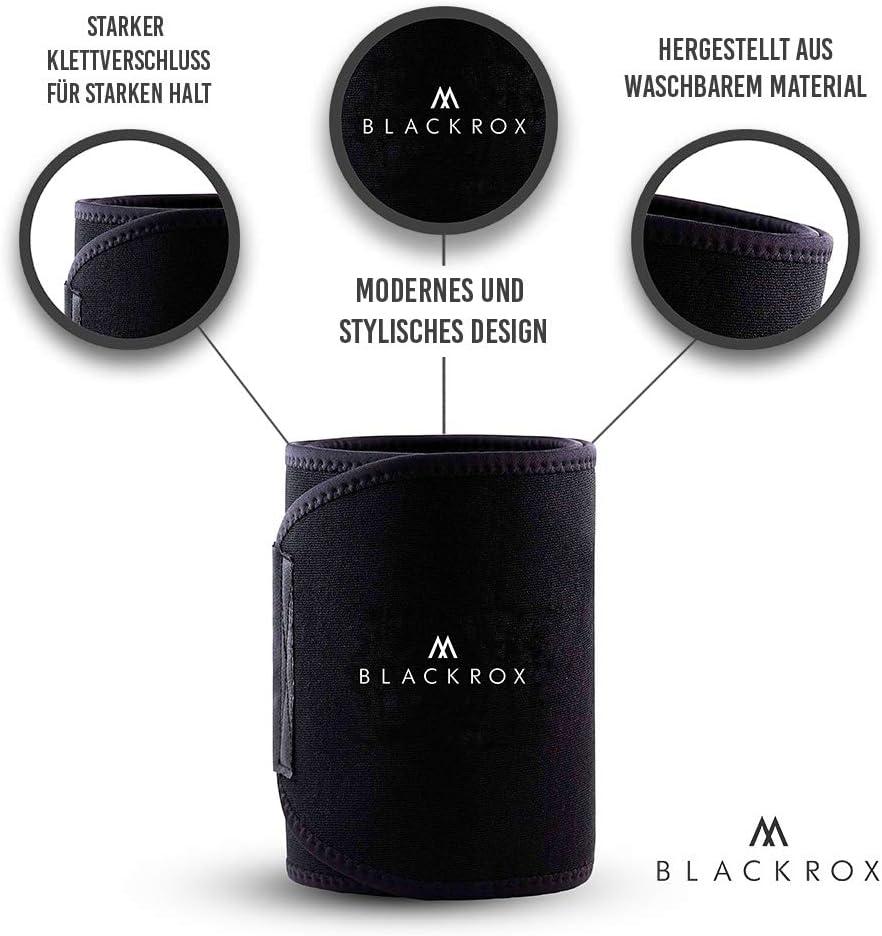 BLACKROX Waist Trimmer Fitnessgürtel Vergleichssieger Damen &amp; Herren,Schwitzgürtel zur Fettverbrennu