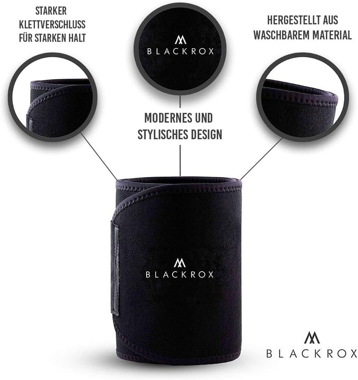 BLACKROX Waist Trimmer Fitnessgürtel Vergleichssieger Damen &amp; Herren,Schwitzgürtel zur Fettverbrennu