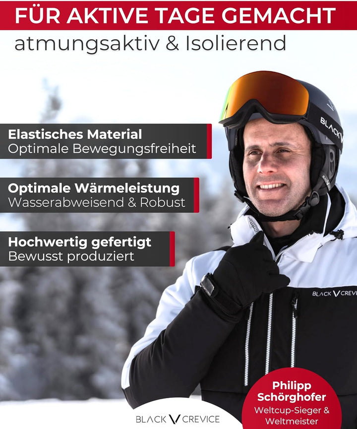 Black Crevice Herren Isolationshose I Ski-Tourenhose Grössen I atmungsaktive Herren-Skihose I elasti