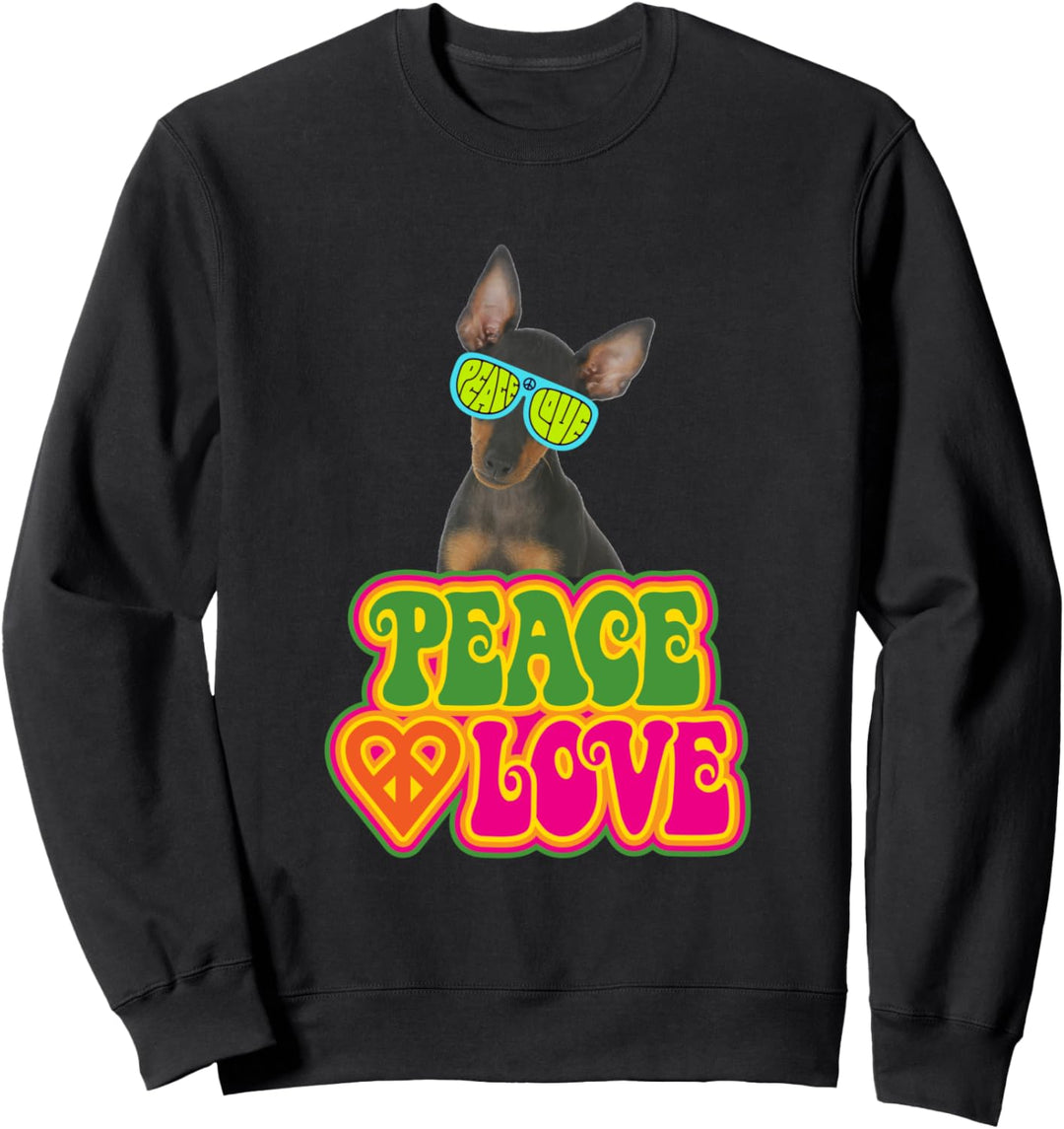 Peace Heart Love Dog Manchester Terrier Sweatshirt