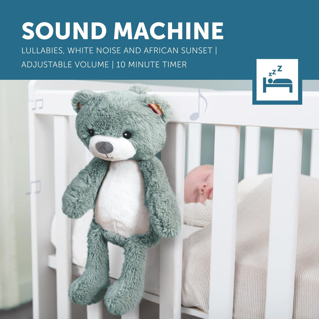 Zazu Brody Schlaftrainer - Kuscheltier mit Nachtlicht, Geräuschmaschine und Schreisensor - Lehrt den