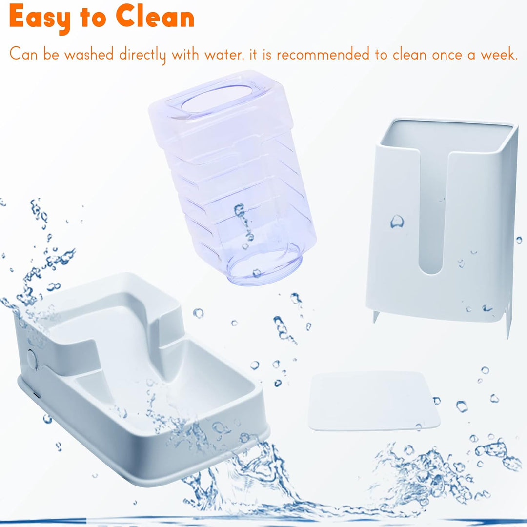 Automatischer Katzenfutterspender und Wasserspender im Set 2 Packungen Hund 1 Gallone für kleine, mi