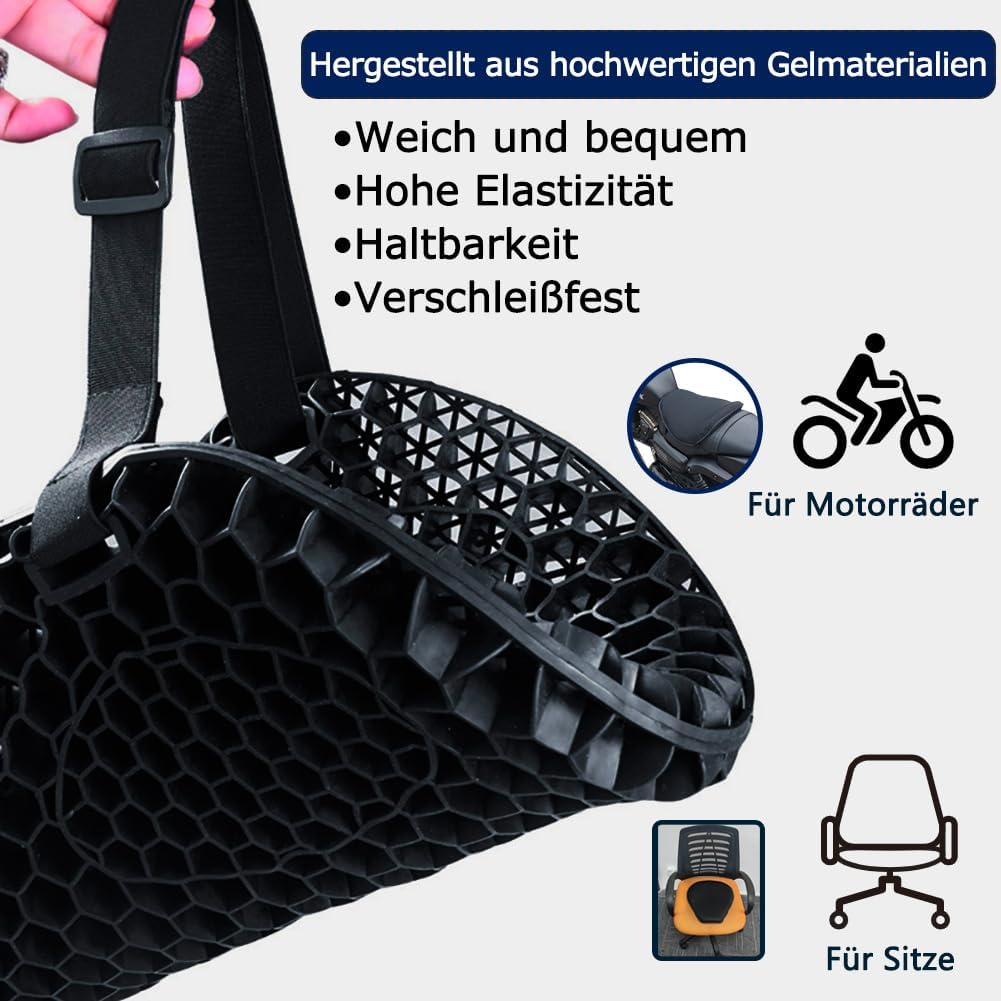 PhyiFlbey Motorrad Sitzkissen Druckentlastung Stossdämpfend Motorrad Sitzkissen Motorrad Sitzkissen